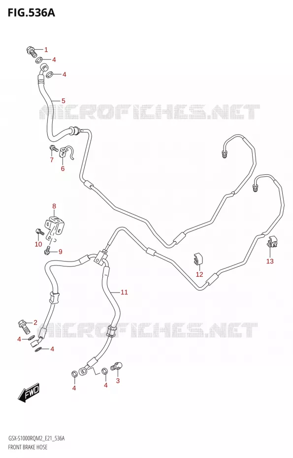 FRONT REMSLANG Suzuki MOTO 1000 GSX-S 2022  GSX-S1000RQ 2022 M2 (E21)