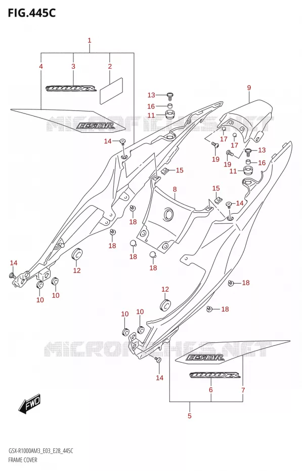 KUIP (GSX-R1000RZA) Suzuki MOTO 1000 GSX-R 2023  GSX-R1000A / GSX-R1000RA / GSX-R1000RZA M3 (E03 E33 E28)