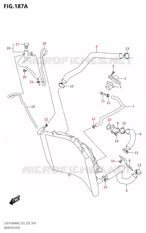 RADIATOR SLANG - EXPANSIEVAT Suzuki MOTO 1000 GSX-R 2023  GSX-R1000A / GSX-R1000RA / GSX-R1000RZA M3 (E03 E33 E28)