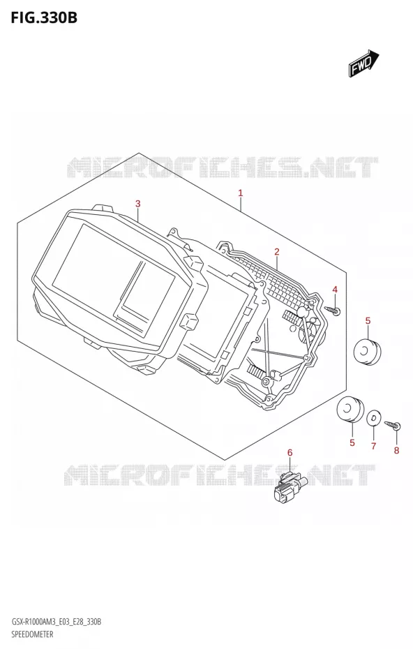 SNELHEIDSMETER (GSX-R1000A:E28) Suzuki MOTO 1000 GSX-R 2023  GSX-R1000A / GSX-R1000RA / GSX-R1000RZA M3 (E03 E33 E28)