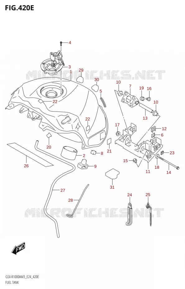 BENZINETANK (GSX-R1000RA) Suzuki MOTO 1000 GSX-R 2023  GSX-R1000A / GSX-R1000RA / GSX-R1000RZA M3 (E24)