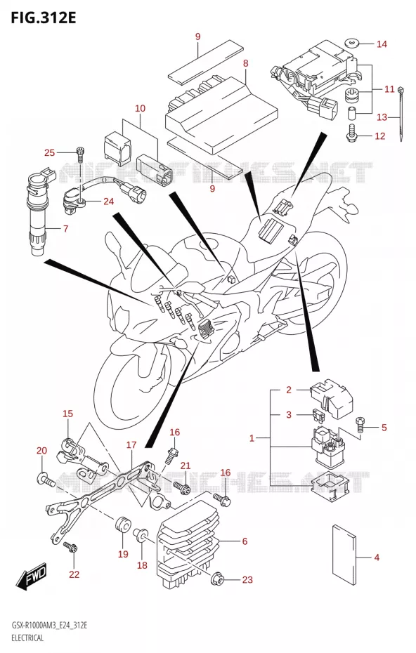 ELEKTRISCH (GSX-R1000A) Suzuki MOTO 1000 GSX-R 2023  GSX-R1000A / GSX-R1000RA / GSX-R1000RZA M3 (E24)