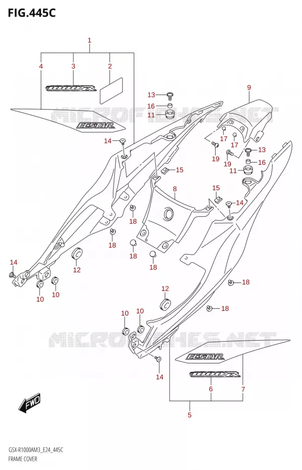 KUIP (GSX-R1000RZA) Suzuki MOTO 1000 GSX-R 2023  GSX-R1000A / GSX-R1000RA / GSX-R1000RZA M3 (E24)