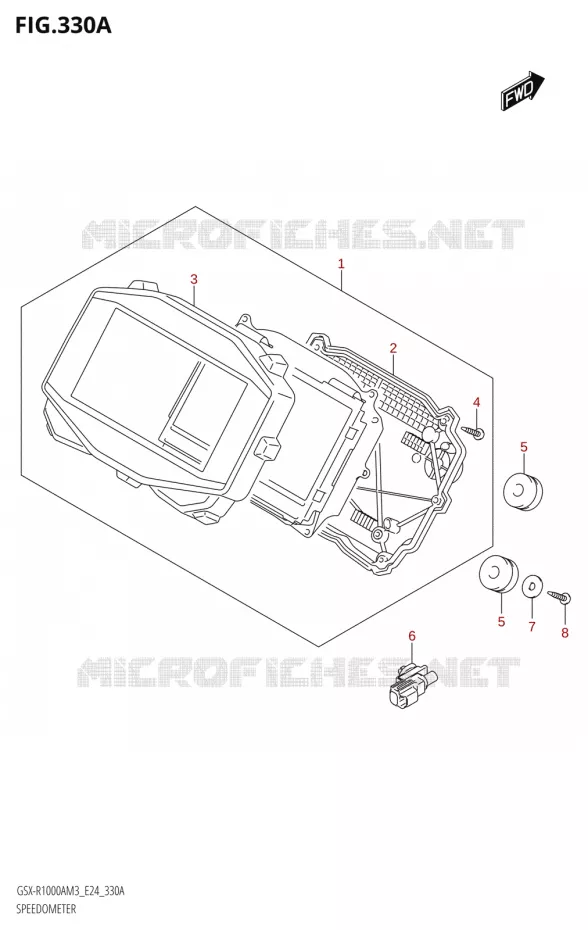 SNELHEIDSMETER (GSX-R1000A) Suzuki MOTO 1000 GSX-R 2023  GSX-R1000A / GSX-R1000RA / GSX-R1000RZA M3 (E24)
