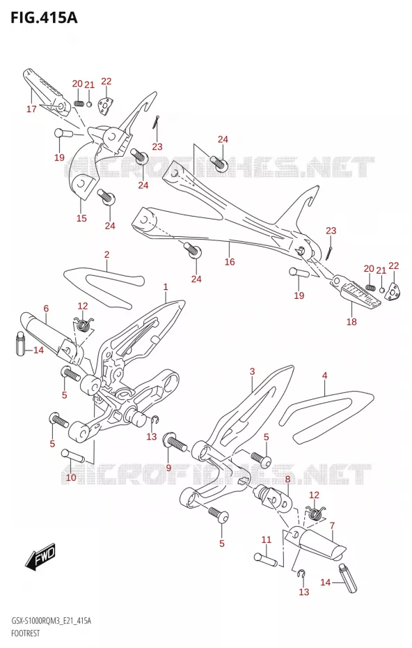 FOOTREST Suzuki MOTO 1000 GSX-S 2023  GSX-S1000RQ  M3 (E21)