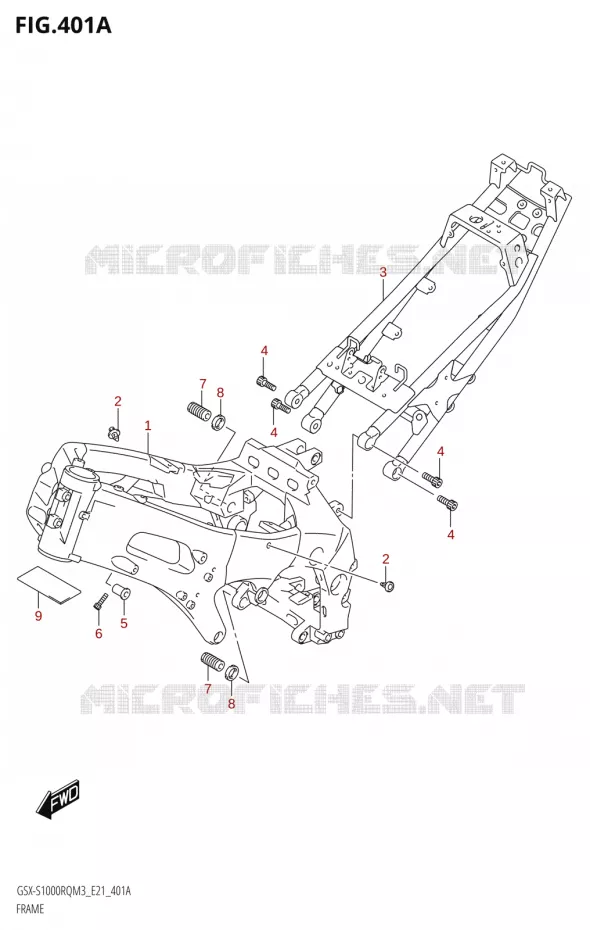 FRAME Suzuki MOTO 1000 GSX-S 2023  GSX-S1000RQ M3
