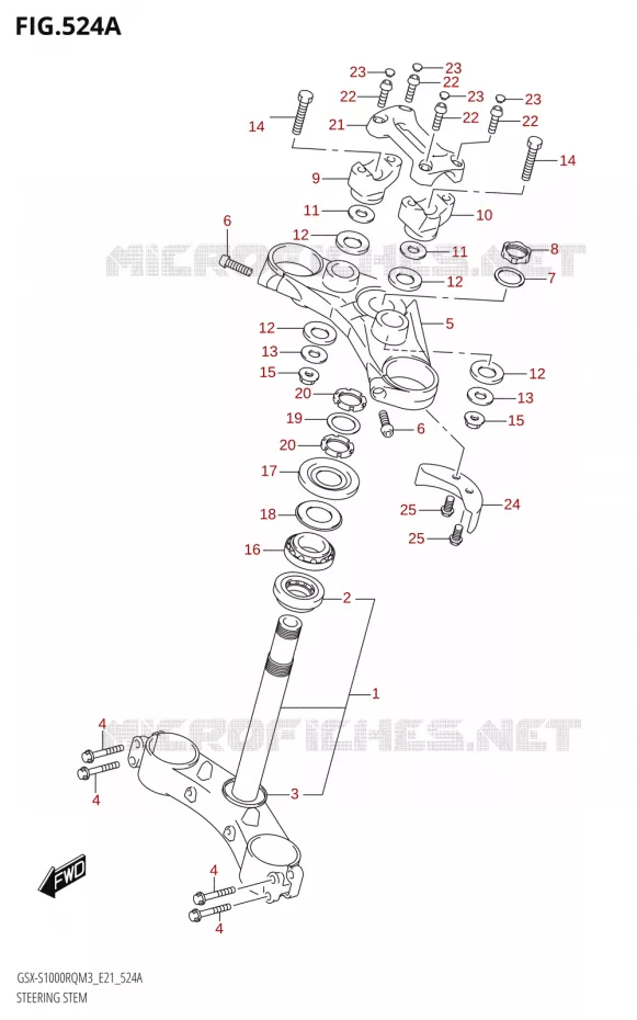 STUURKOLOM Suzuki MOTO 1000 GSX-S 2023  GSX-S1000RQ M3