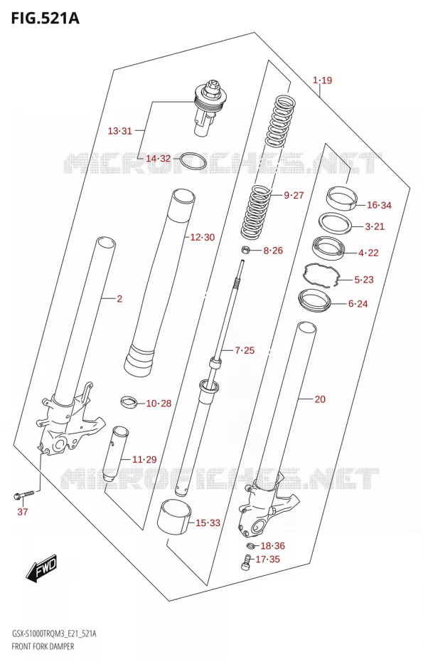 VOORVORK Suzuki MOTO 1000 GSX-S 2023  GSX-S1000TRQ M3 (E21)