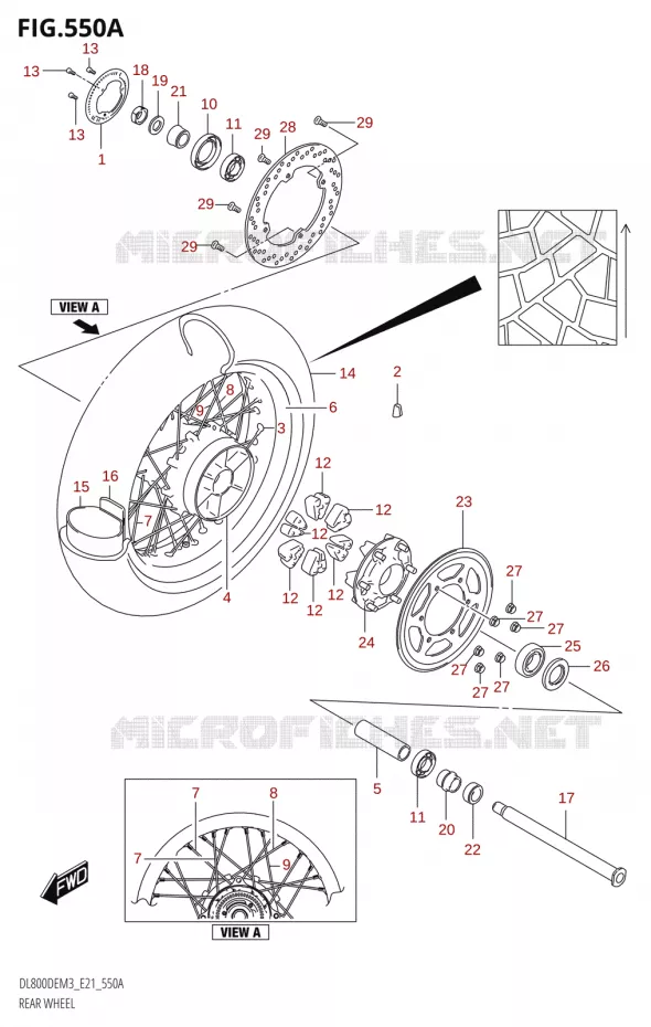 ACHTERWIEL Suzuki MOTO 800 V-STROM 2023  DL800DEUC M3 (E21)