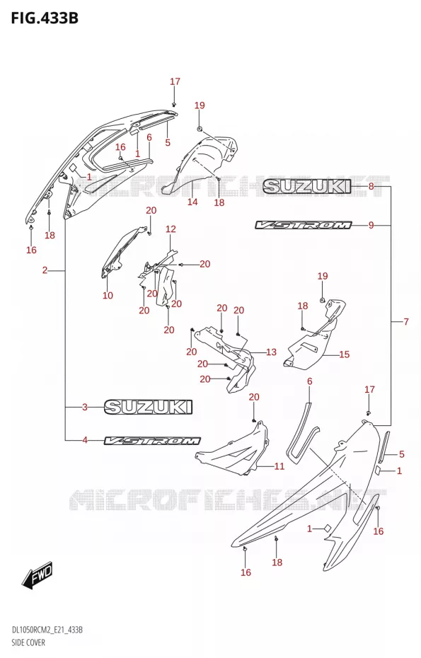 ACHTER KUIP (DL1050RQ) Suzuki MOTO 1050 V-STROM 2022  DL1050RC M2 (E21)