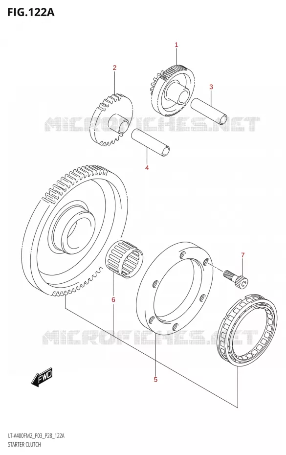 STARTMOTOR KOPPELINGS Suzuki QUAD 400 KINGQUAD 2022  LT-A400FZ M2 (P03/P28)