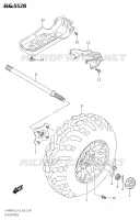 LINKERHAND ACHTERWIEL (LT A400FZ) voor Suzuki KINGQUAD 400 2023