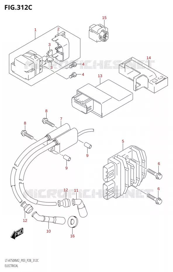 ELEKTRISCH (LT-A750X:M2:P33) Suzuki QUAD 750 KINGQUAD 2022  LT-A750X M2 (P03 / P28 /P33)