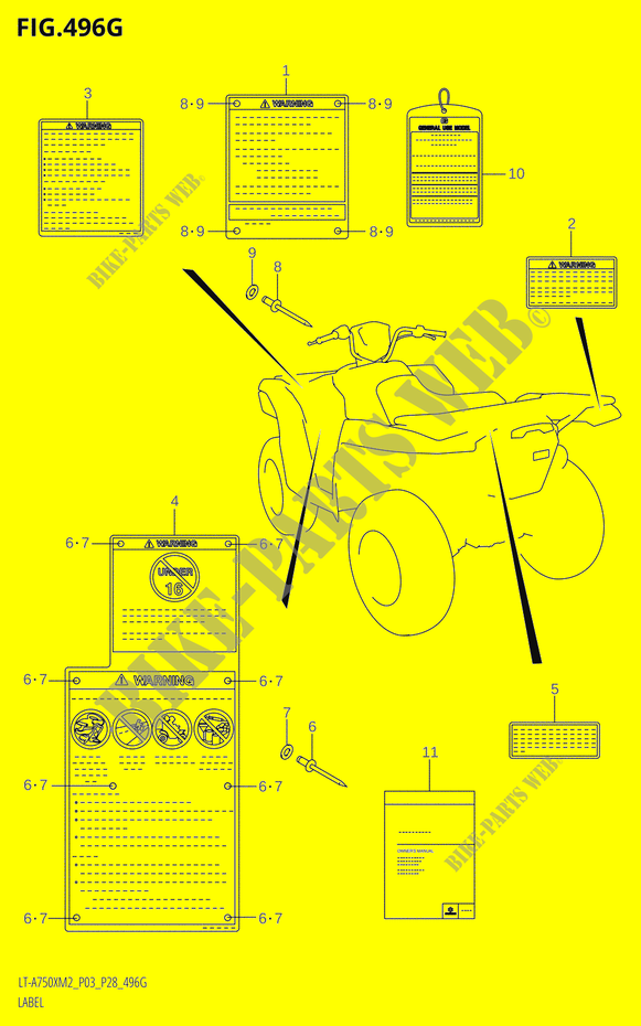 ETIKET (LT A750XPZ:M2:P03) voor Suzuki KINGQUAD 750 2022