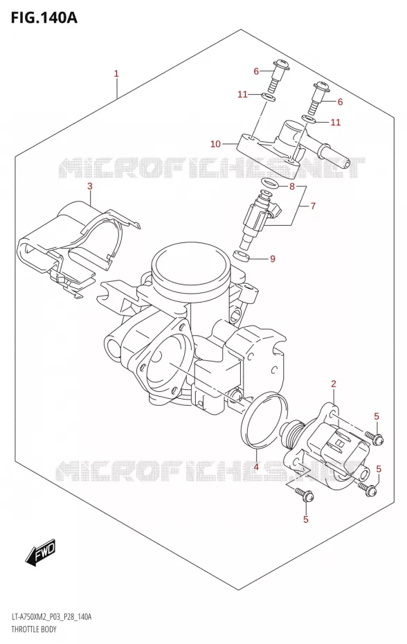 GASKLEPHUIS (LT-A750X:M2:P03) Suzuki QUAD 750 KINGQUAD 2022  LT-A750XP M2 (P03 / P28 /P33)