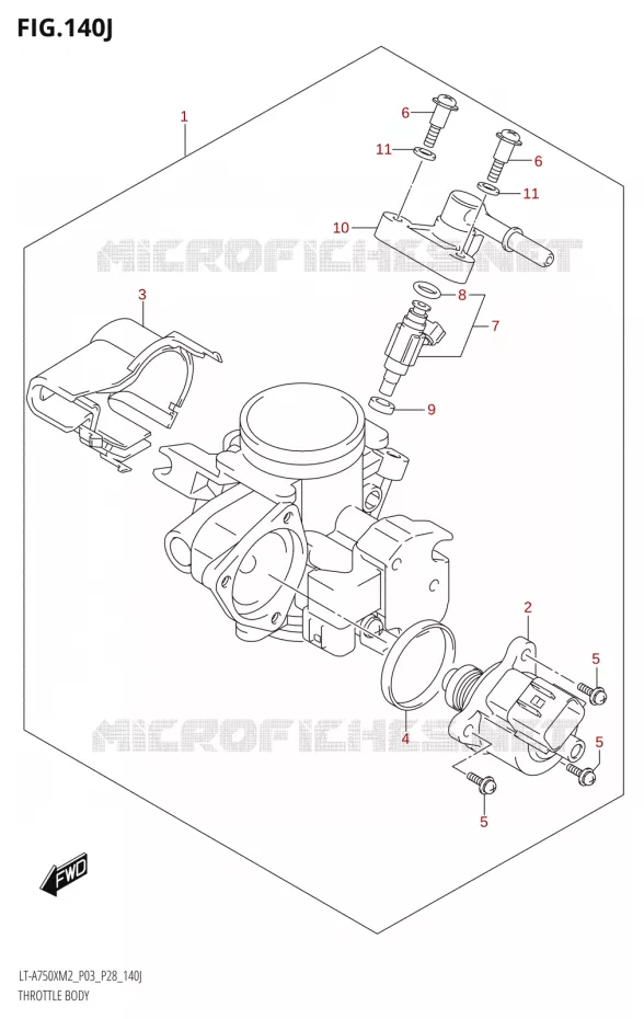 GASKLEPHUIS (LT-A750XPZ:M2:P33) Suzuki QUAD 750 KINGQUAD 2022  LT-A750XP M2 (P03 / P28 /P33)