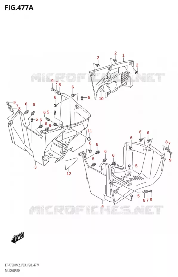 SPATBORD Suzuki QUAD 750 KINGQUAD 2022  LT-A750XP M2 (P03 / P28 /P33)