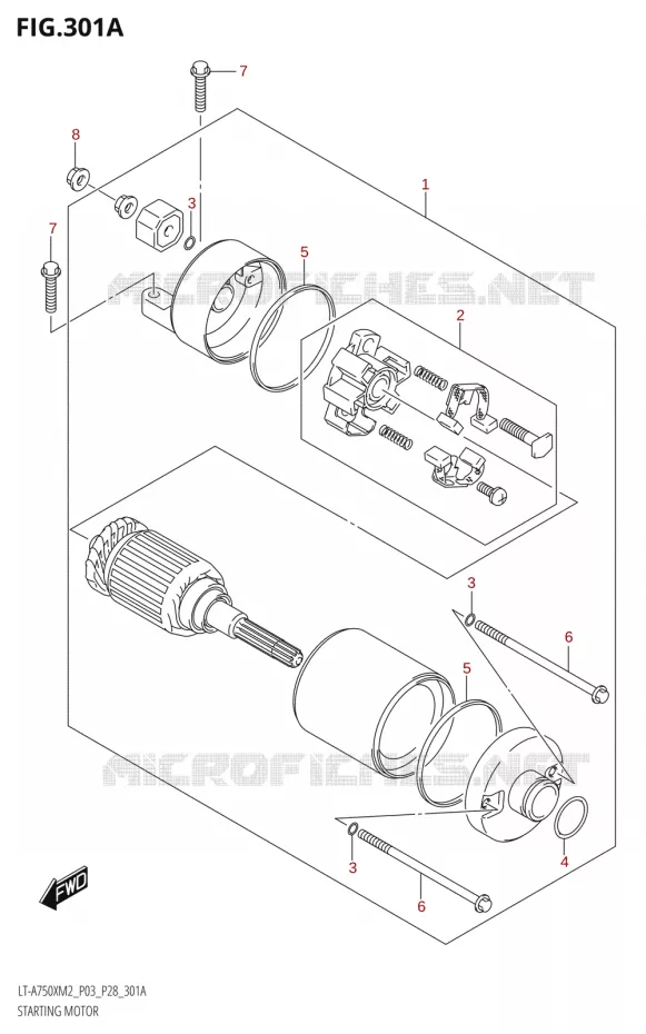 STARTMOTOR Suzuki QUAD 750 KINGQUAD 2022  LT-A750XP M2 (P03 / P28 /P33)