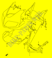 FAIRING INSTALLATIEDELEN (CAPUCHON / CACHE) voor Suzuki SV-S 650 2007