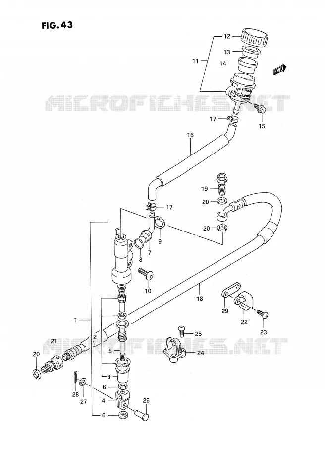 ACHTER HOOFDREMCILINDER (MODELE K) Suzuki MOTO 250 RMX 1990  RMX250L(E3)