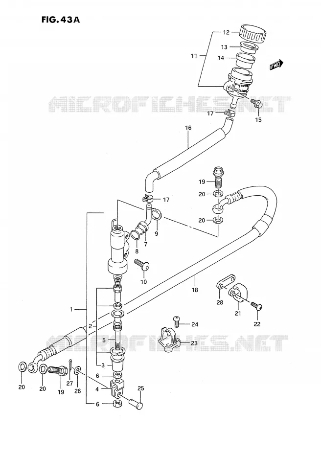 ACHTER HOOFDREMCILINDER (MODELE L) Suzuki MOTO 250 RMX 1994  RMX250R(E3)