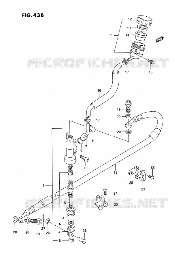 ACHTER HOOFDREMCILINDER (MODELE M/N/P/R/S/T) Suzuki MOTO 250 RMX 1991  RMX250M(E3)