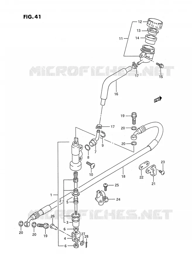 ACHTER HOOFDREMCILINDER Suzuki MOTO 250 RMX 1993  RMX250RP(E1)