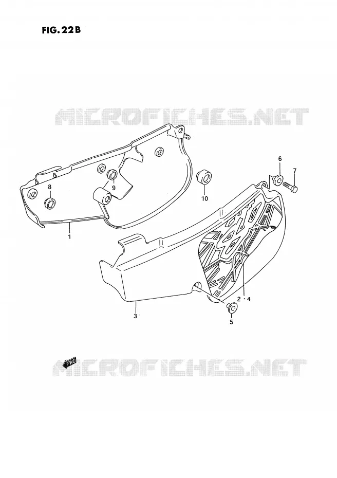 ACHTER KUIP  (MODELE P/R/S) Suzuki MOTO 80 RM 1995  RM80S(E3)