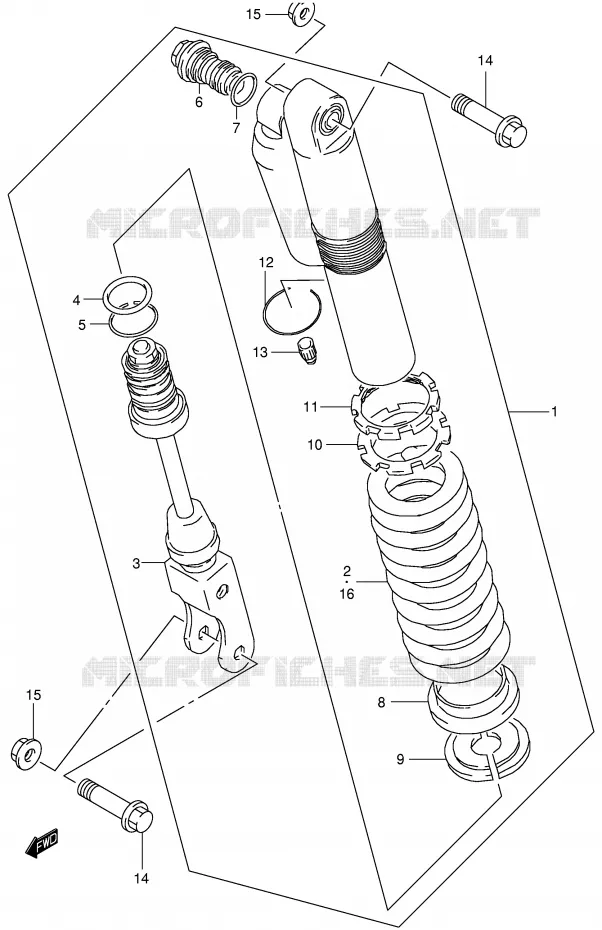 ACHTER SCHOKDEMPER (MODELE K2/K3) Suzuki MOTO 85 RM 2006  RM85LK6(P3/P28)