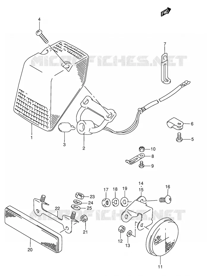 ACHTERLICHT Suzuki MOTO 250 RMX 1998  RMX250W(E28)
