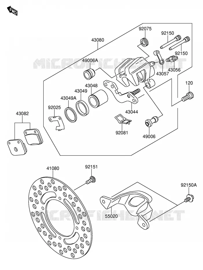 ACHTERREM Suzuki MOTO 65 RM 2003  RM65K3(E24)