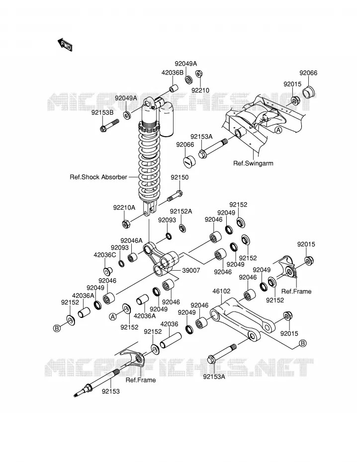 ACHTERSCHORSING  Suzuki MOTO 250 RM-Z 2004  RM-Z250K4(E28)