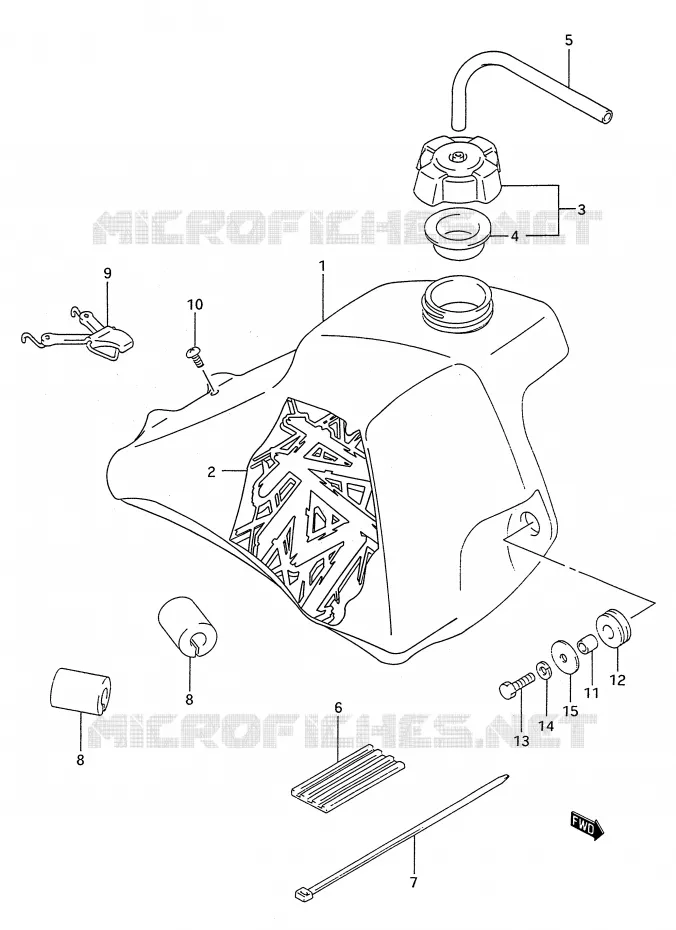 BENZINETANK (MODELE R/S) Suzuki MOTO 80 RM 1986  RM80G(E28)