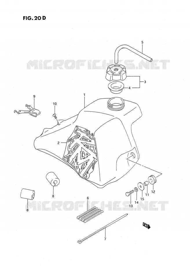 BENZINETANK (MODELE R/S) Suzuki MOTO 80 RM 1990  RM80XL(E2)