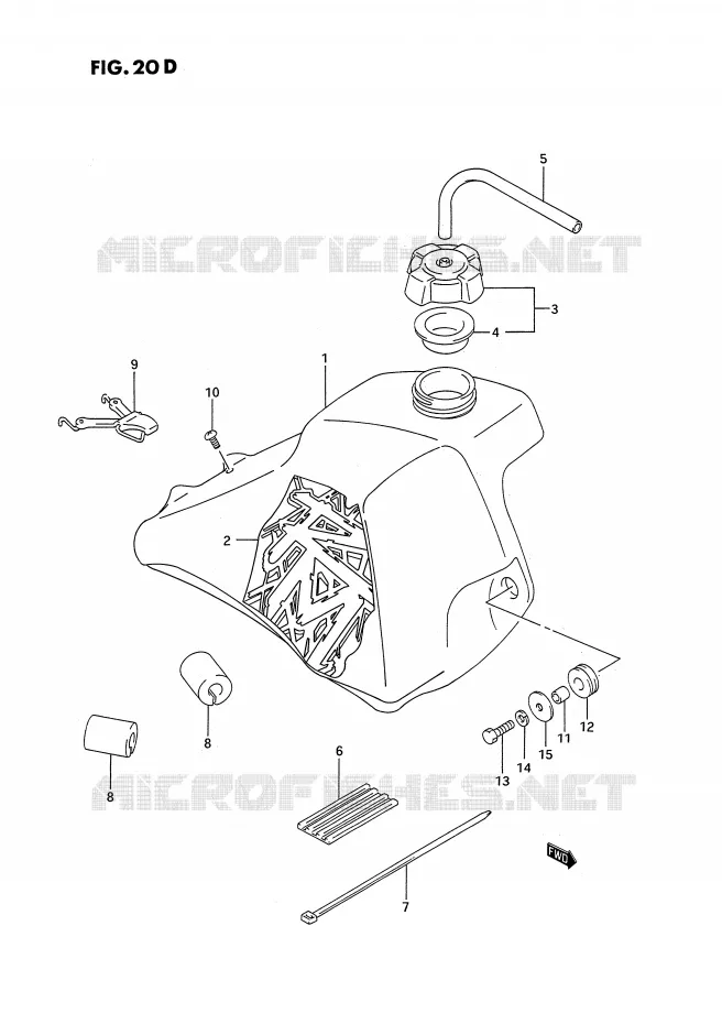 BENZINETANK (MODELE R/S) Suzuki MOTO 80 RM 1992  RM80N(E3)