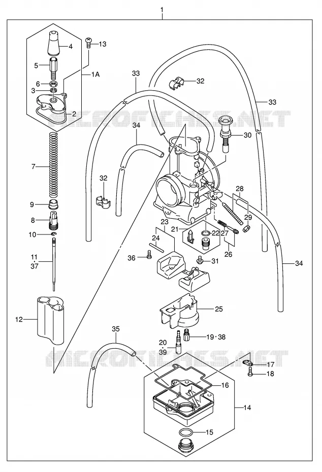 CARBURATOR (MODELE K1) Suzuki MOTO 125 RM 2005  RM125K5