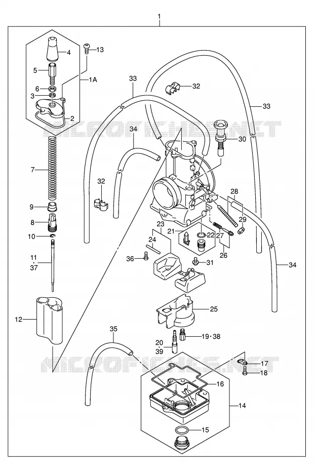 CARBURATOR (MODELE K2) Suzuki MOTO 125 RM 2005  RM125K5