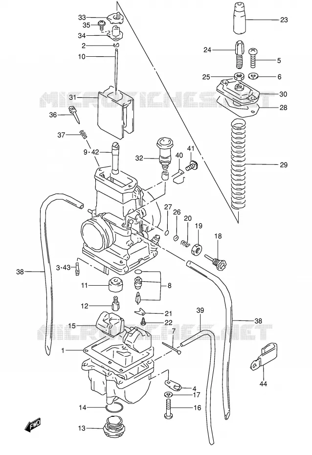 CARBURATOR Suzuki MOTO 80 RM 1998  RM80W(E3/E28)
