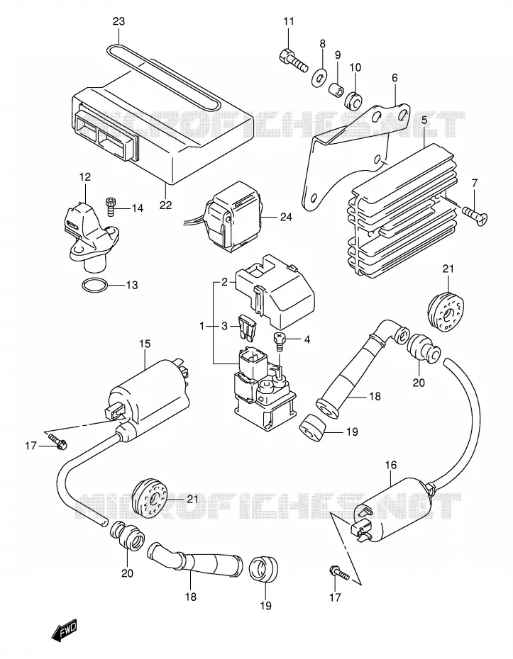 ELEKTRISCH (MODELE W/X/Y/K1) Suzuki MOTO 1000 TL-S 2001  TL1000SK1(E2)