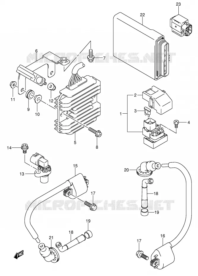 ELEKTRISCH (SV1000/U1/U2) Suzuki MOTO 1000 SV 2003  SV1000U2K3(E2)