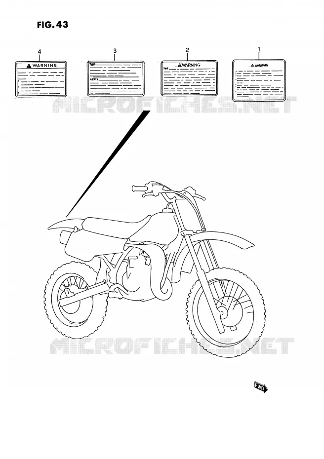 ETIKET Suzuki MOTO 80 RM 1990  RM80L(E3)
