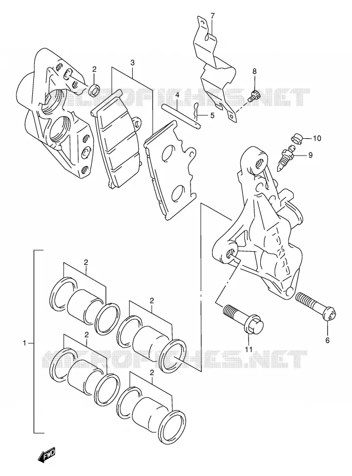 FRONT CALIPER Suzuki MOTO 1000 TL-S 1999  TL1000SX(E2)