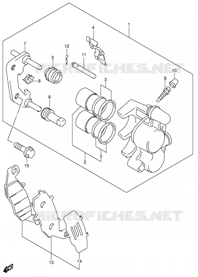 FRONT CALIPER (VOIR NOTE) Suzuki MOTO 650 SV 2007  SV650K7