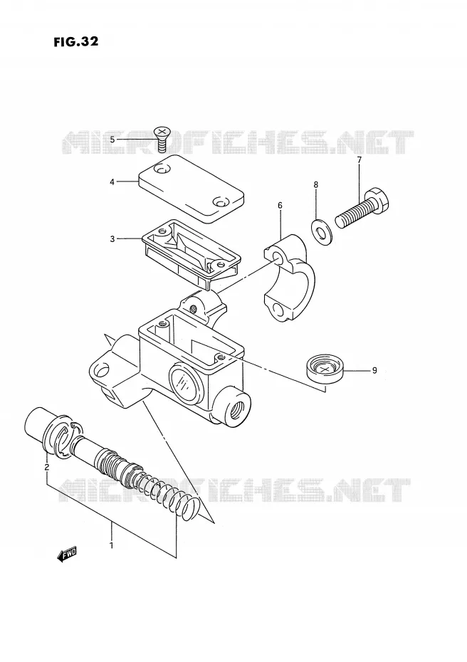 FRONT HOOFDREMCILINDER (MODELE G/H/J) Suzuki MOTO 80 RM 1986  RM80G(E3)