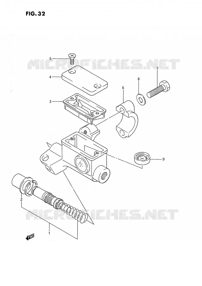 FRONT HOOFDREMCILINDER (MODELE G/H/J) Suzuki MOTO 80 RM 1993  RM80XP(E2)