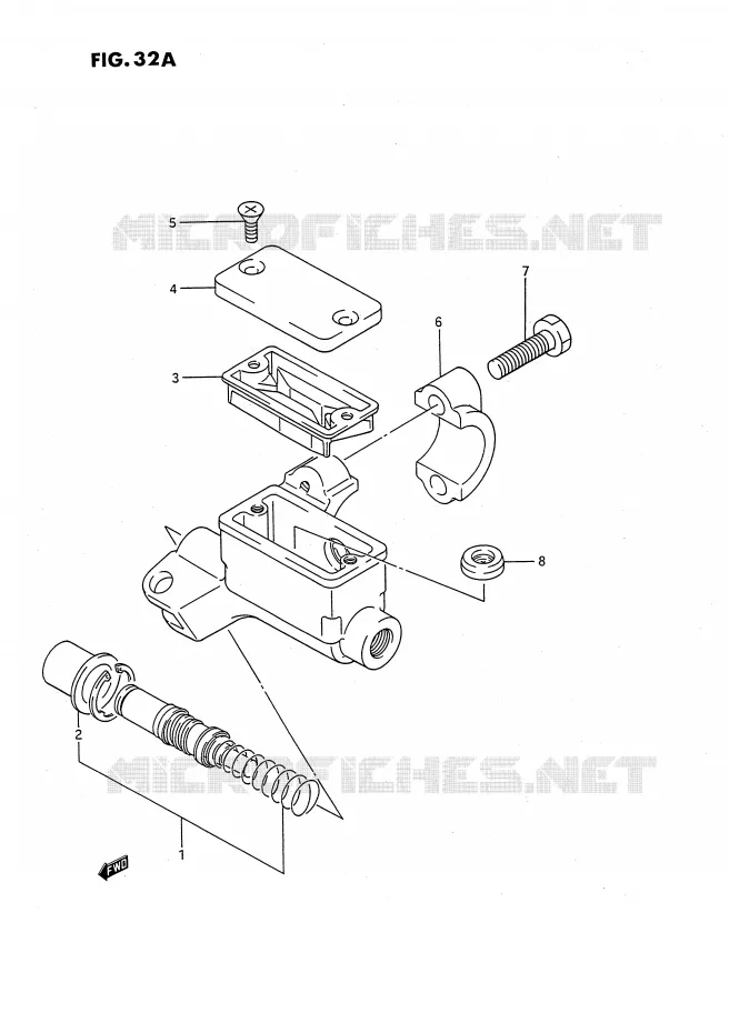 FRONT HOOFDREMCILINDER (MODELE K/L/M/N/P/R/S) Suzuki MOTO 80 RM 1991  RM80XM(E2)