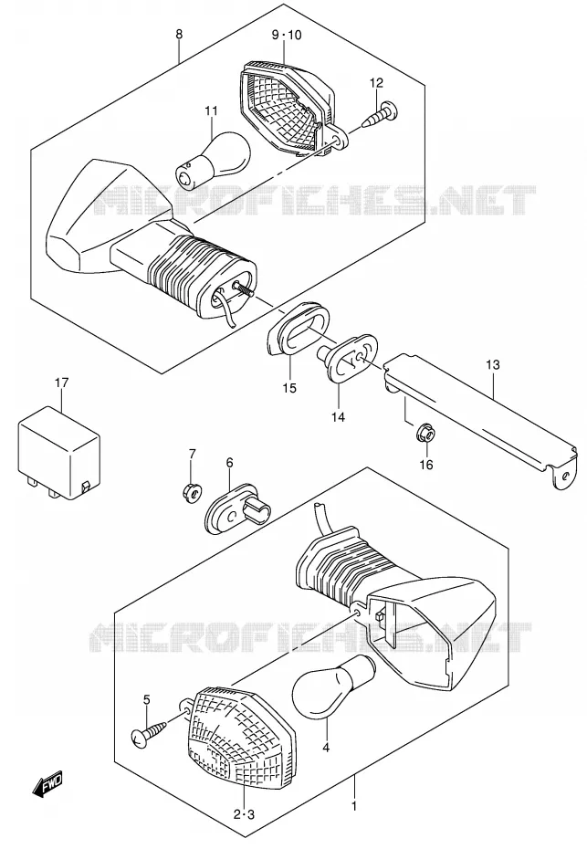 INDICATOREN (SV1000/U1/U2) Suzuki MOTO 1000 SV 2005  SV1000S2K5(E2)