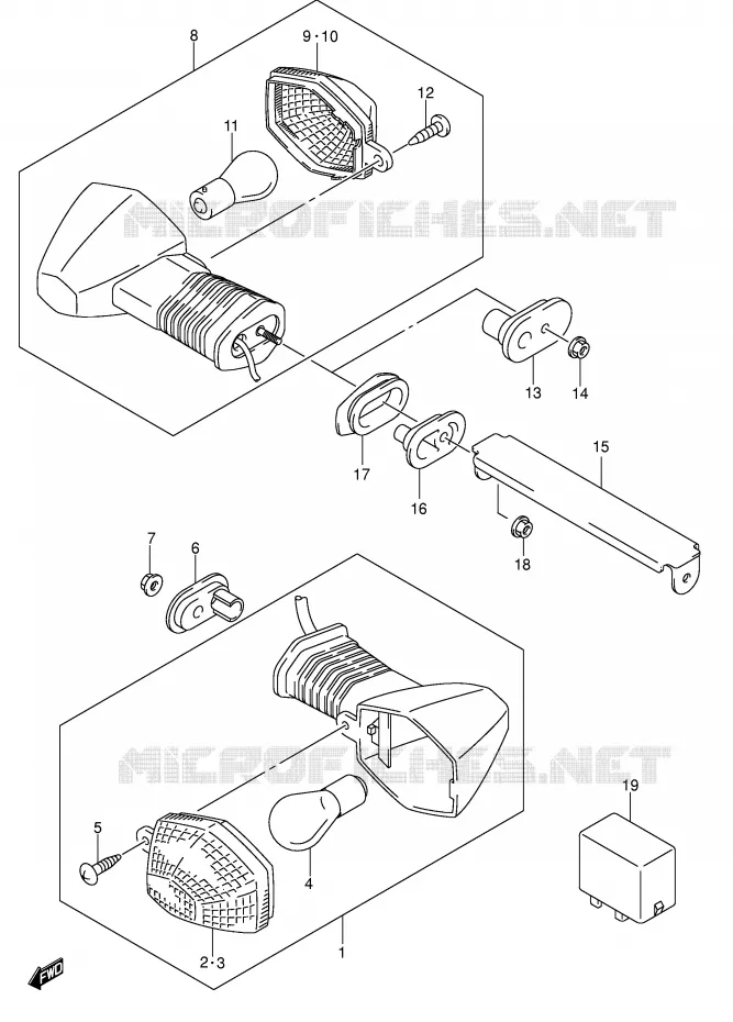 INDICATOREN (SV1000S/S1/S2) Suzuki MOTO 1000 SV 2005  SV1000S1K5(E2)