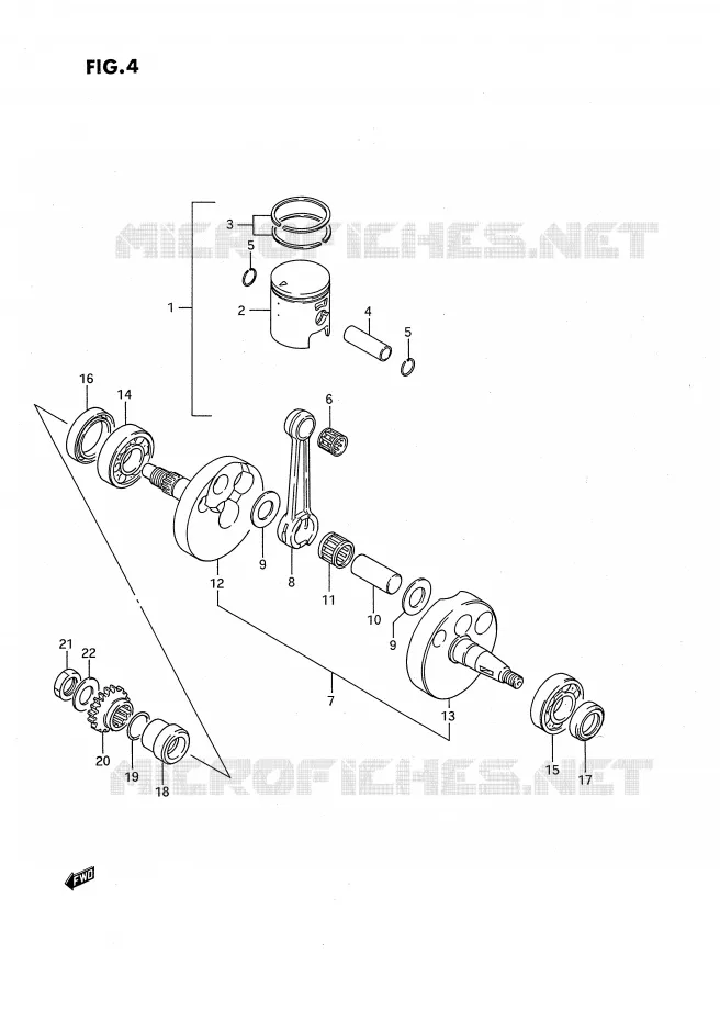 KRUKAS (MODELE G/H) Suzuki MOTO 80 RM 1991  RM80XM(E2)