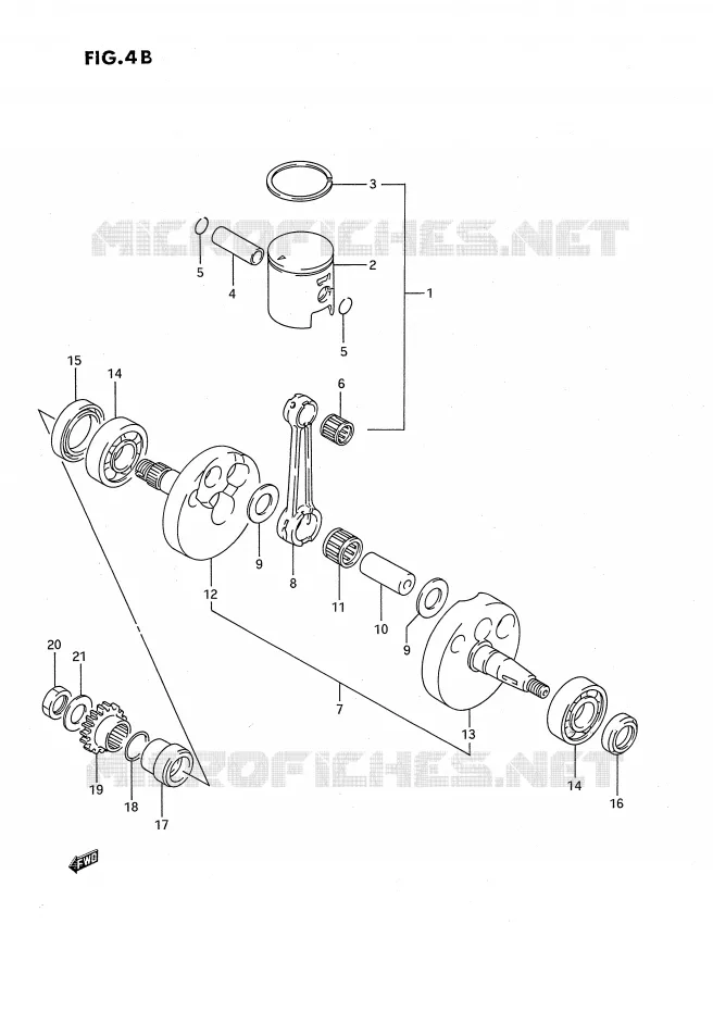KRUKAS (MODELE K) Suzuki MOTO 80 RM 1987  RM80XH(E2)